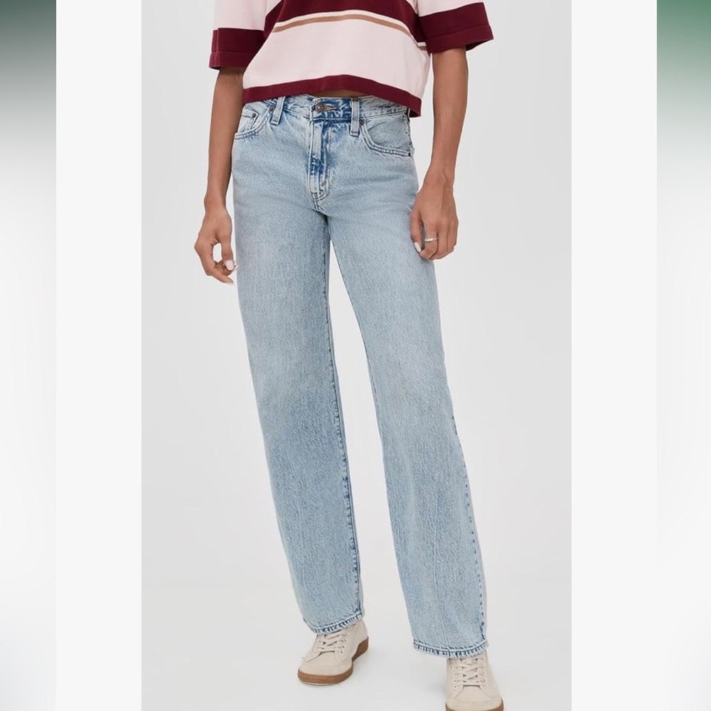 Levi's Light Blue High-Rise Wide Leg Jeans